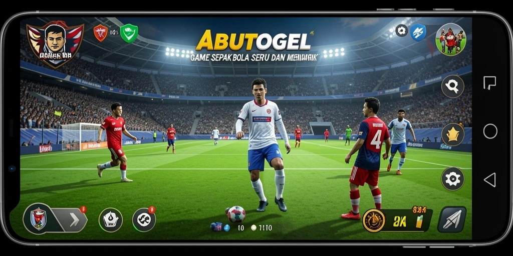 Tangkapan layar gameplay <strong>ABUTOGEL</strong> dengan aksi sepak bola yang mendebarkan.