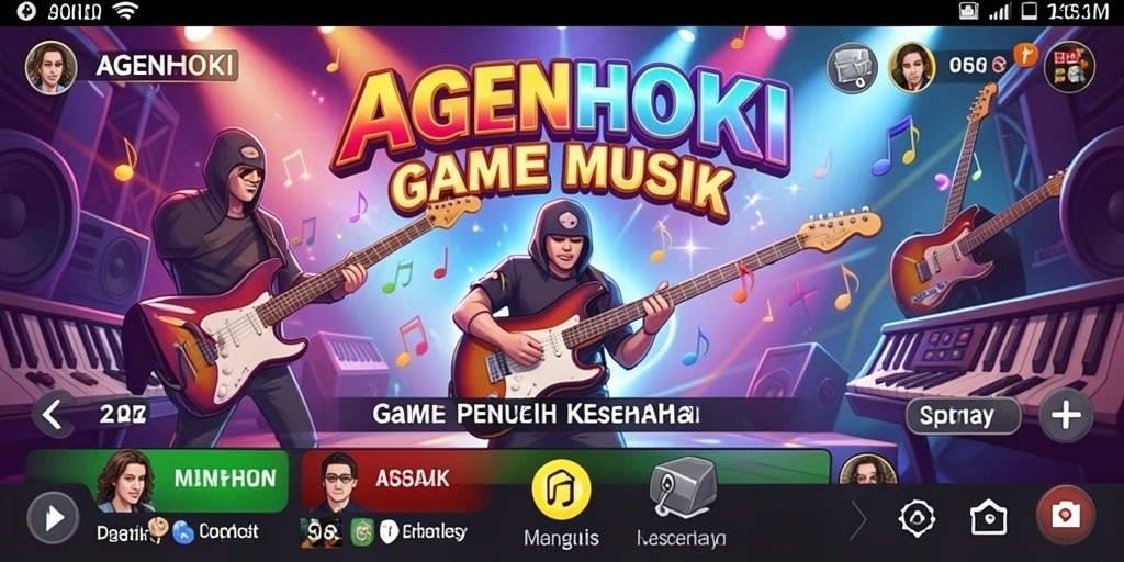 Tampilan menarik dari gameplay musik di AGENHOKI.