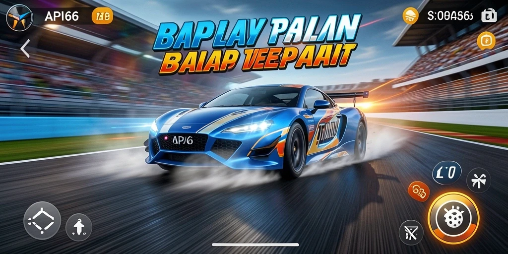 Gambaran gameplay seru balapan di API66 dengan kendaraan cepat.