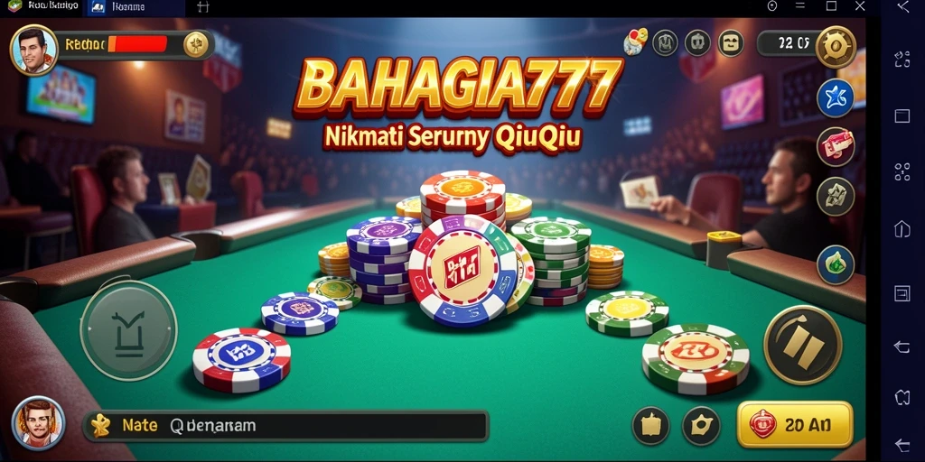 Screenshot BAHAGIA777 menampilkan gameplay seru permainan QiuQiu.