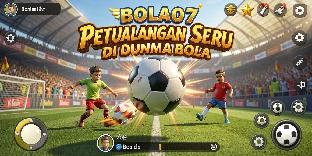 Screenshot BOLA07 menampilkan aksi petualangan seru di dunia bola.