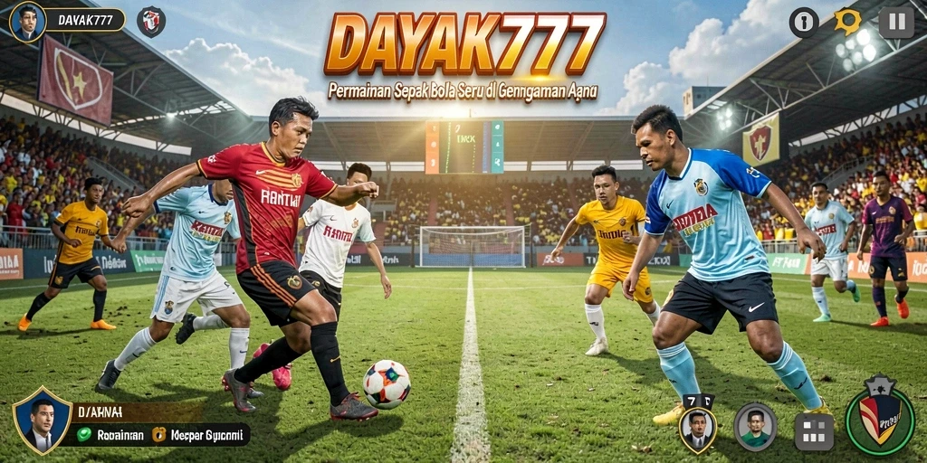 Tampilan menarik dari gameplay sepak bola DAYAK777.