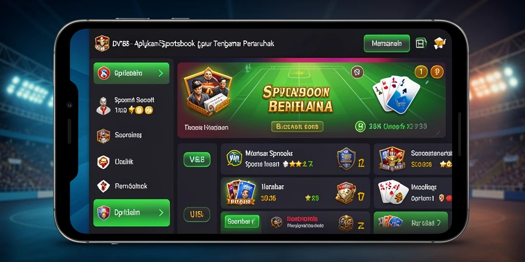 Tampilan gameplay aplikasi Sportsbook DV188 yang menarik dan interaktif.