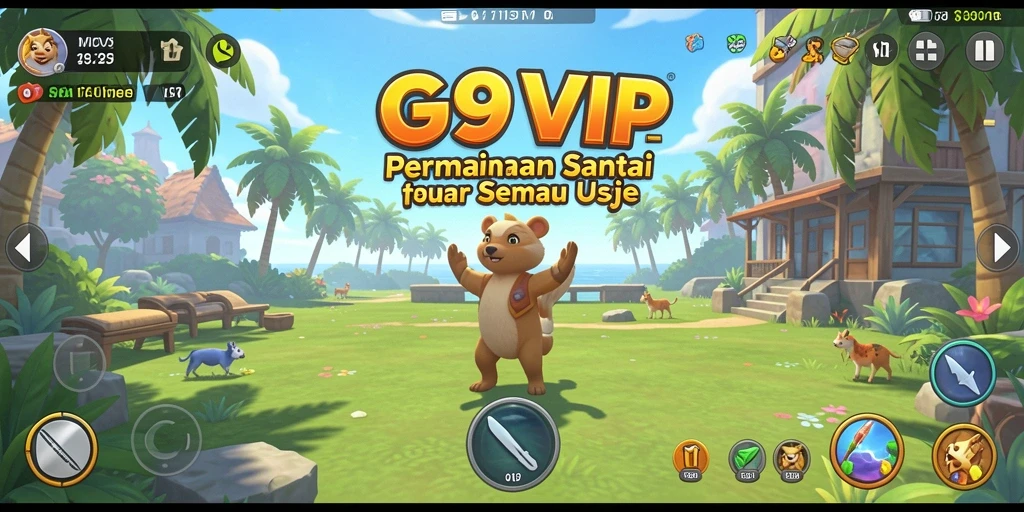 Tangkapan layar utama G9VIP menampilkan keseruan gameplay Casual.