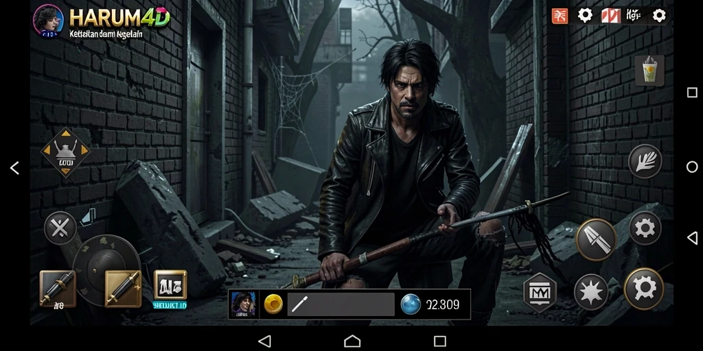 Tampilan gameplay menegangkan dari HARUM4D yang penuh kegelapan.