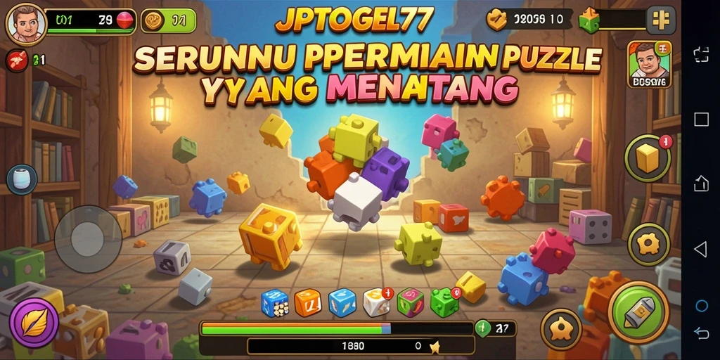 Tampilan gameplay seru di JPTOGEL77 dengan berbagai teka-teki menantang.