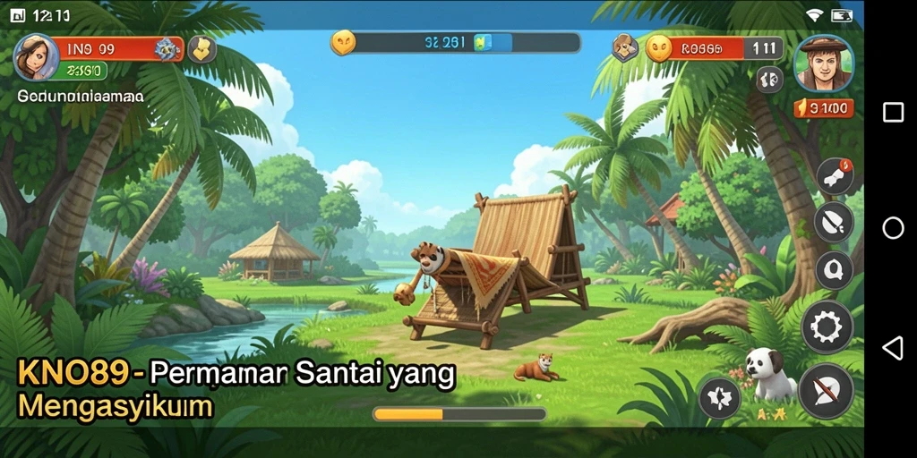 Tampilan gameplay KNO89 yang cerah dan menarik selama bermain.