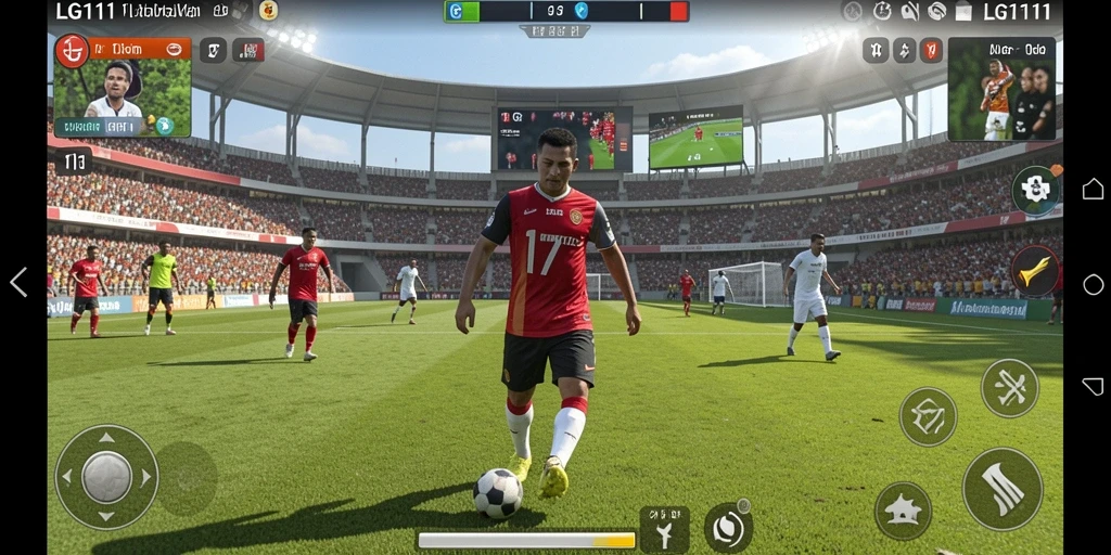 Tangkapan layar menampilkan gameplay seru LG111 dalam pertandingan olahraga.