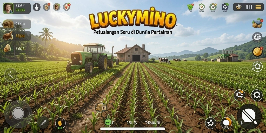 Tampilan gameplay seru dan interaktif di LUCKYMINO.
