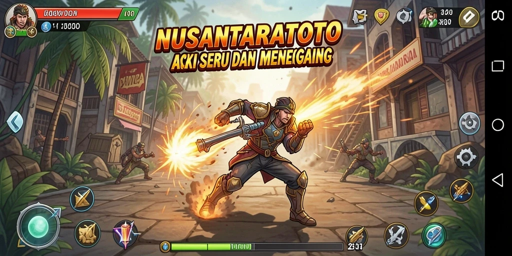 Tangkapan layar gameplay NUSANTARATOTO yang menunjukkan aksi pertarungan yang mendebarkan.