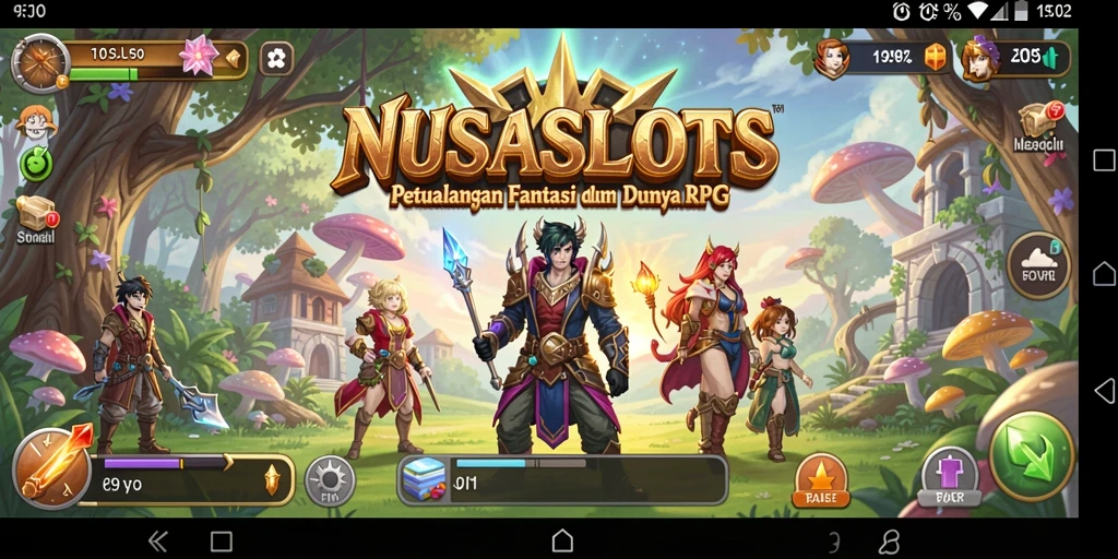 Tampilan permainan NUSASLOTS menunjukkan karakter dalam aksi yang mendebarkan.