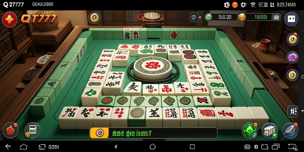 Menampilkan gameplay seru dari QT777 dalam permainan Mahjong.