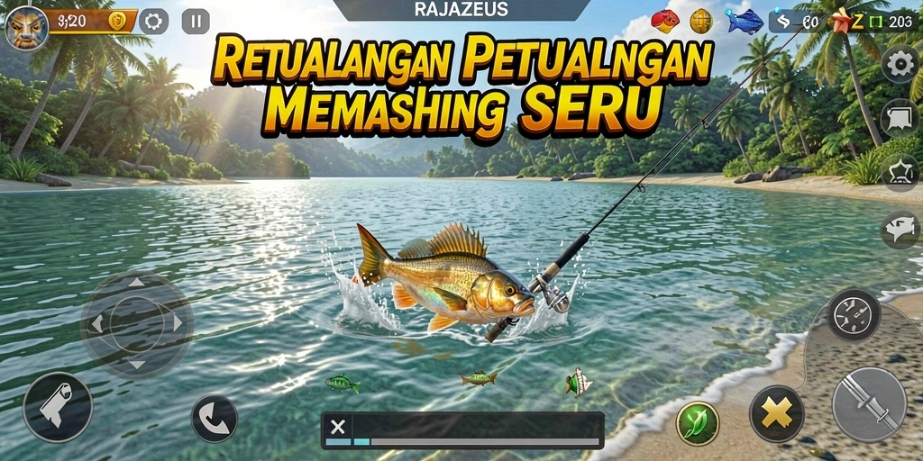 Tampilan menarik saat memancing di RAJAZEUS dengan berbagai jenis ikan.