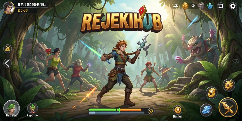 Tampilan aksi mendebarkan dalam gameplay REJEKIHUB.