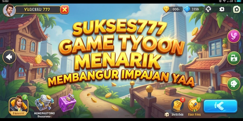 Screenshot menampilkan gameplay Tycoon dengan aktivitas manajemen bisnis.