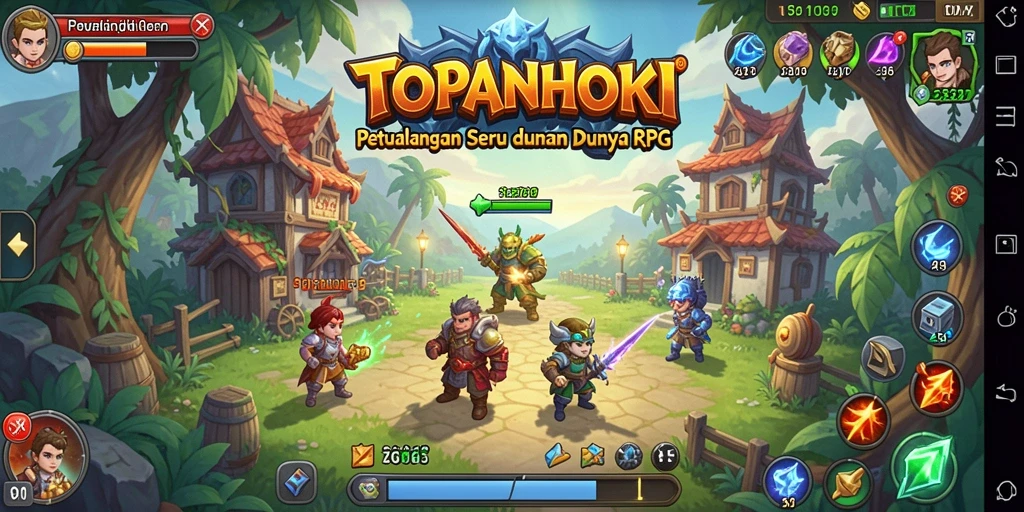 Tampilan menarik gameplay RPG TOPANHOKI yang mendebarkan.