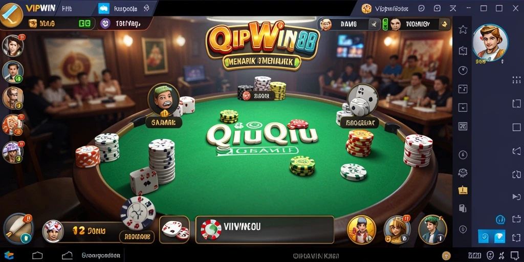 Tampilan gameplay QiuQiu yang menarik dan interaktif dari VIPWIN88.